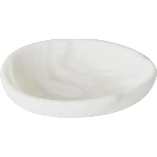 Oblique Alabaster Bowl by Global Views in white. Made from alabaster in a unique style.