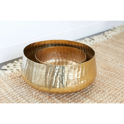Roberi Bowl by Accent Decor in gold. Made from metal in a modern style.