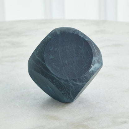 Square Alabaster Object by Global Views. Made from alabaster in a modern style.