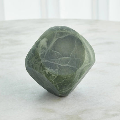 Square Alabaster Object by Global Views. Made from alabaster in a modern style.