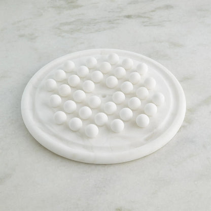 Alabaster Solitaire Game Set by Global Views. Made from alabaster in a modern style.