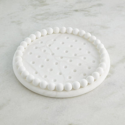 Alabaster Solitaire Game Set by Global Views. Made from alabaster in a modern style.