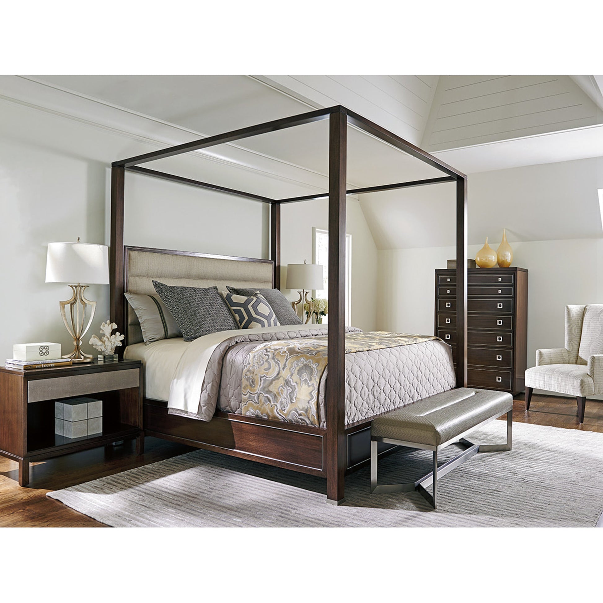 Terranea Poster Bed by Lexington in wheat. Made from unique in a transitional style.