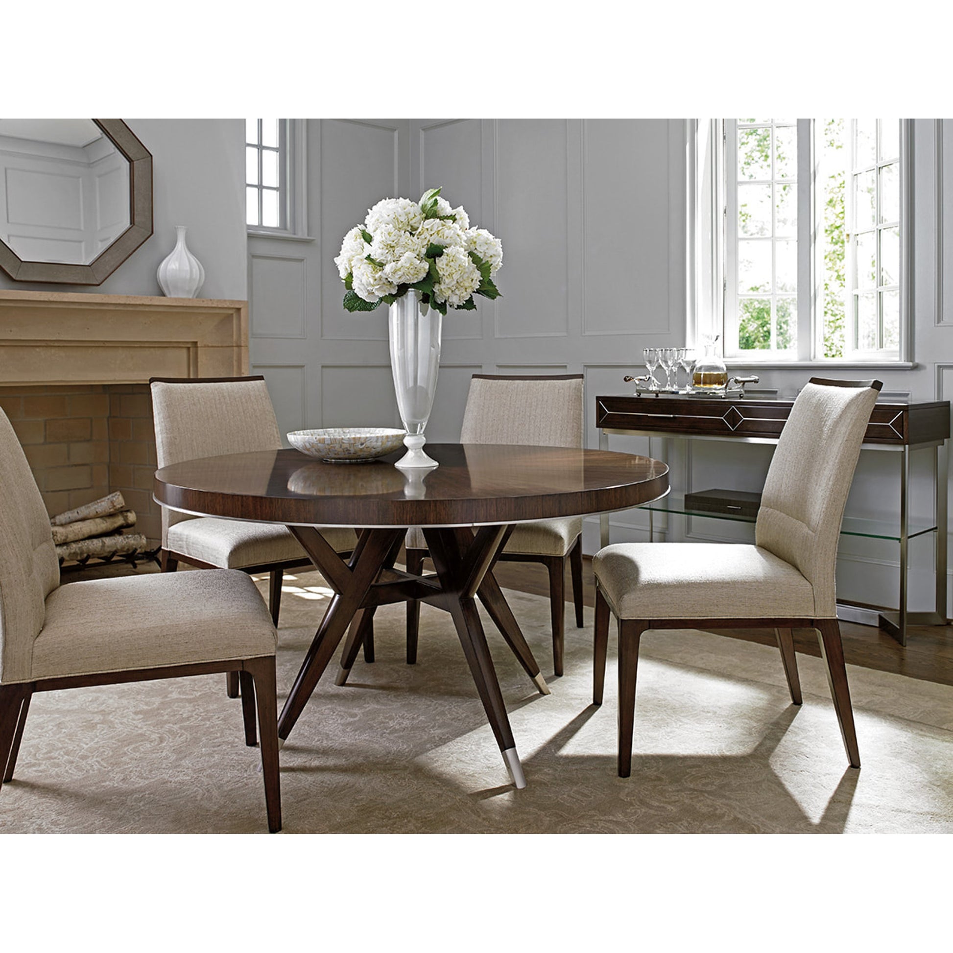 Collina Upholstered Side Chair by Lexington in silver gray. Made from unique in a modern style.