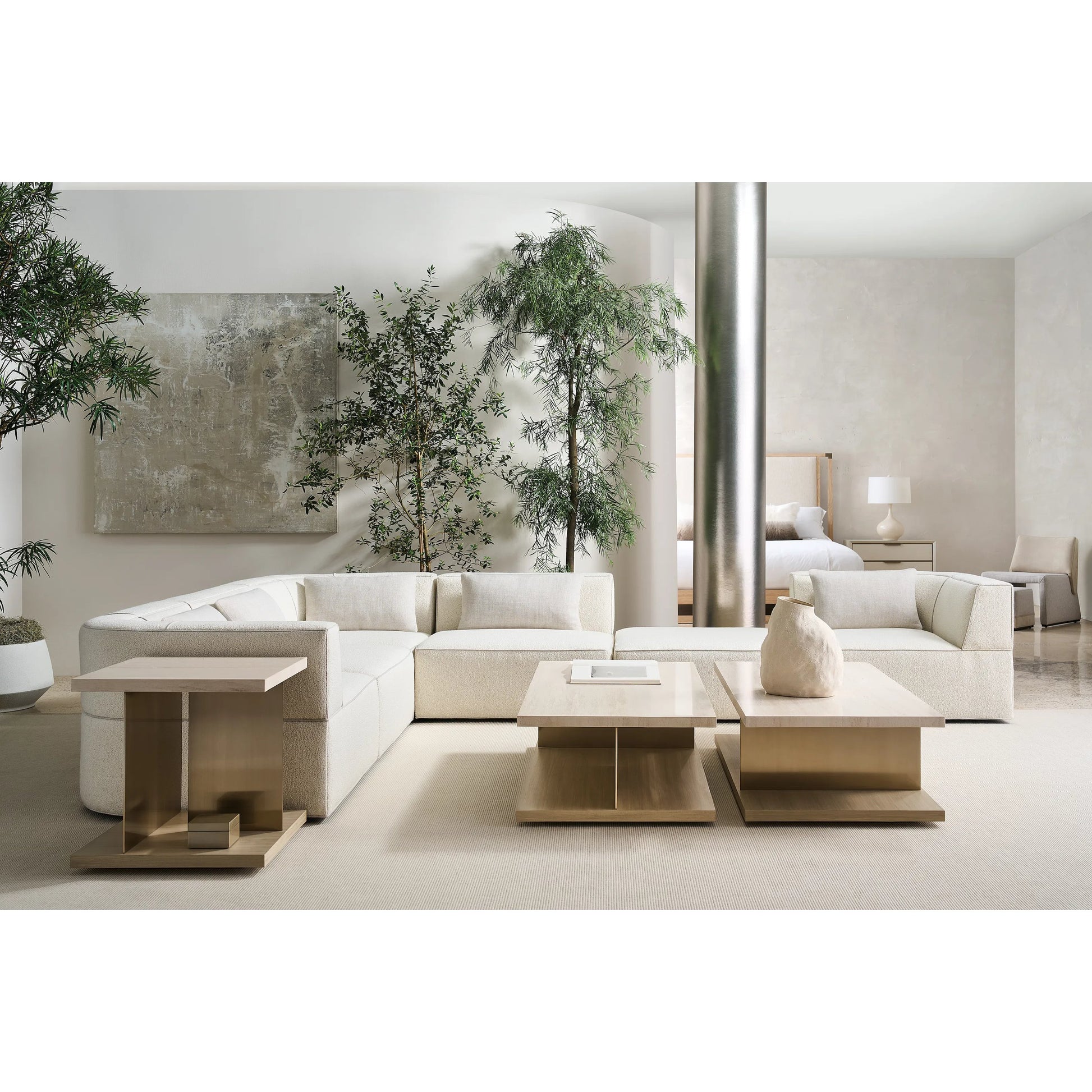 Marbella Chaise by Caracole in lucent bronze metallic paint. Made from unique in a transitional style.