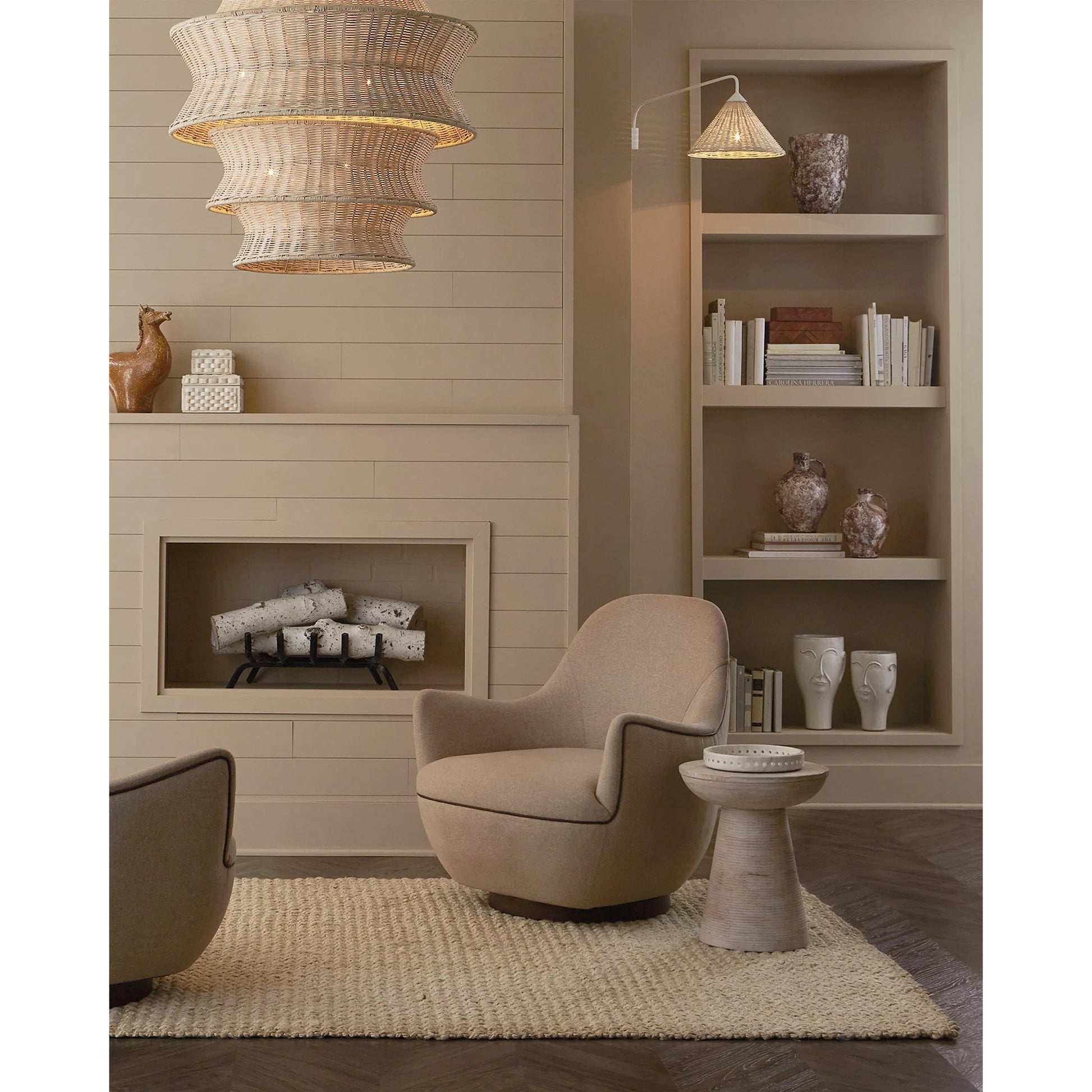 Marne Demijohn Set by Currey and Company in brown, off white. Made from terracotta in a modern style.