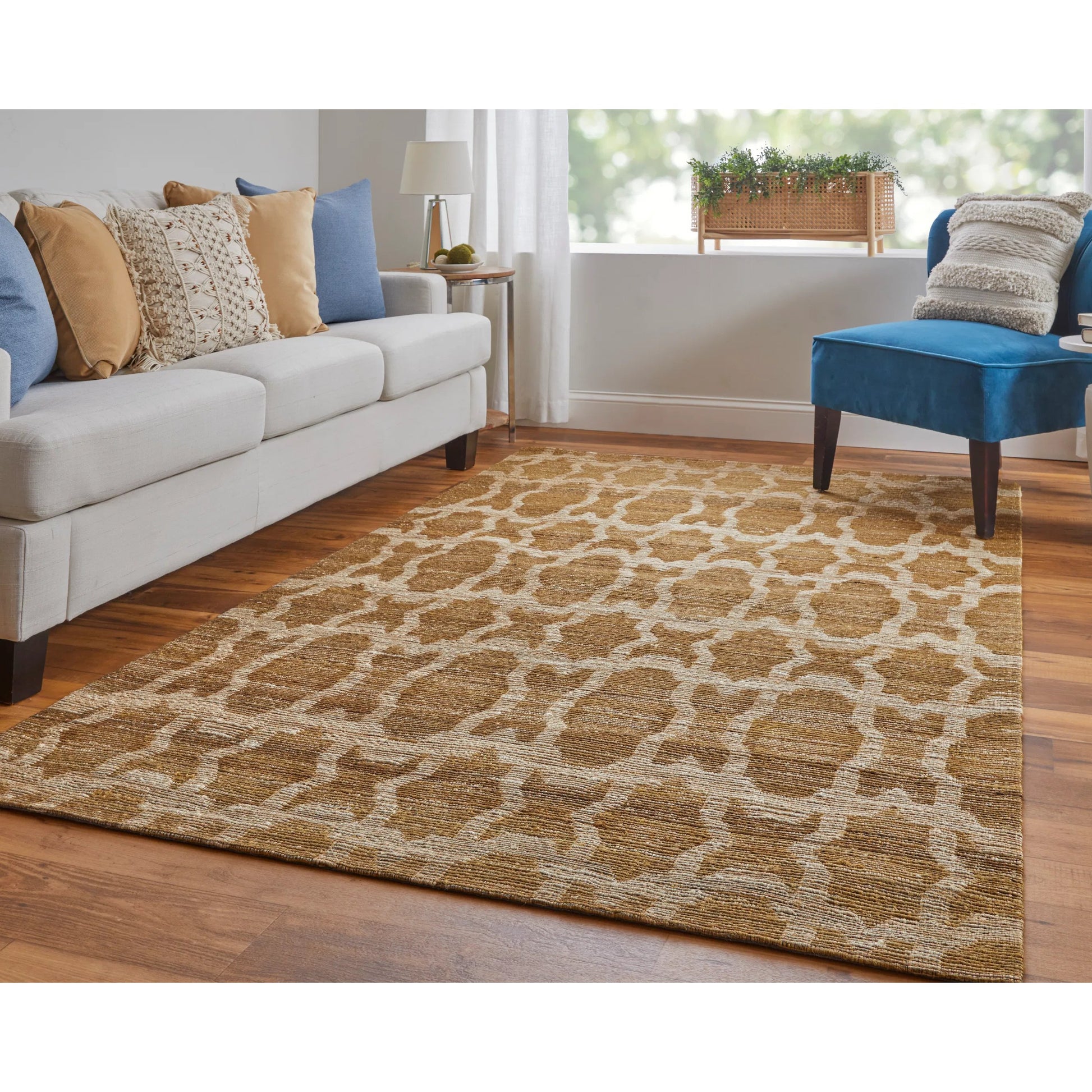 Lilliana Transitional Geometric Rug - 0764F by Feizy. Made from jute in a unique style.