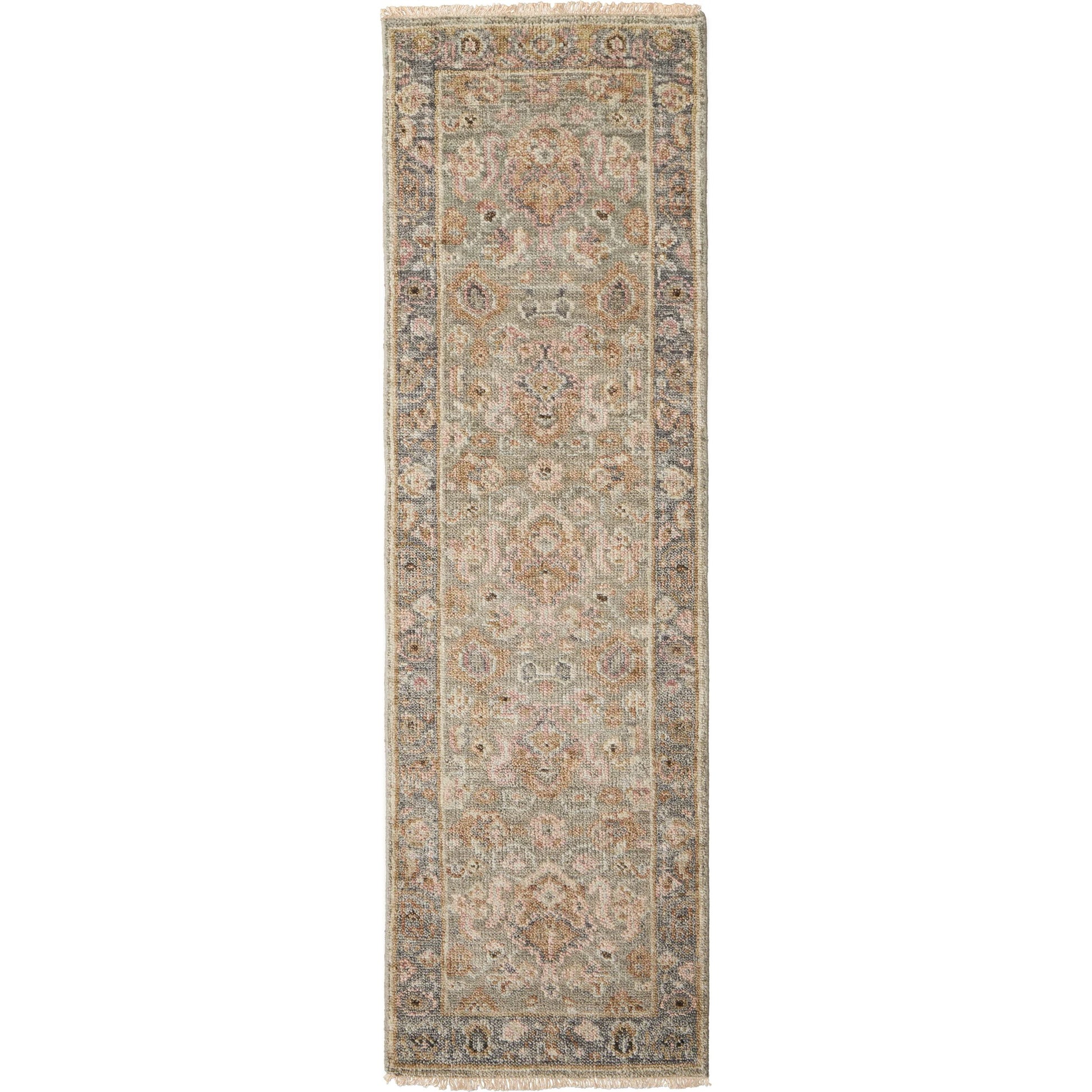 Carrington Traditional Oriental Rug - 6504F by Feizy in gray, gold, pink. Made from wool in a unique style.