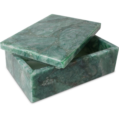 Green Aventurine Box by Currey and Company in natural. Made from green aventurine in a modern style.