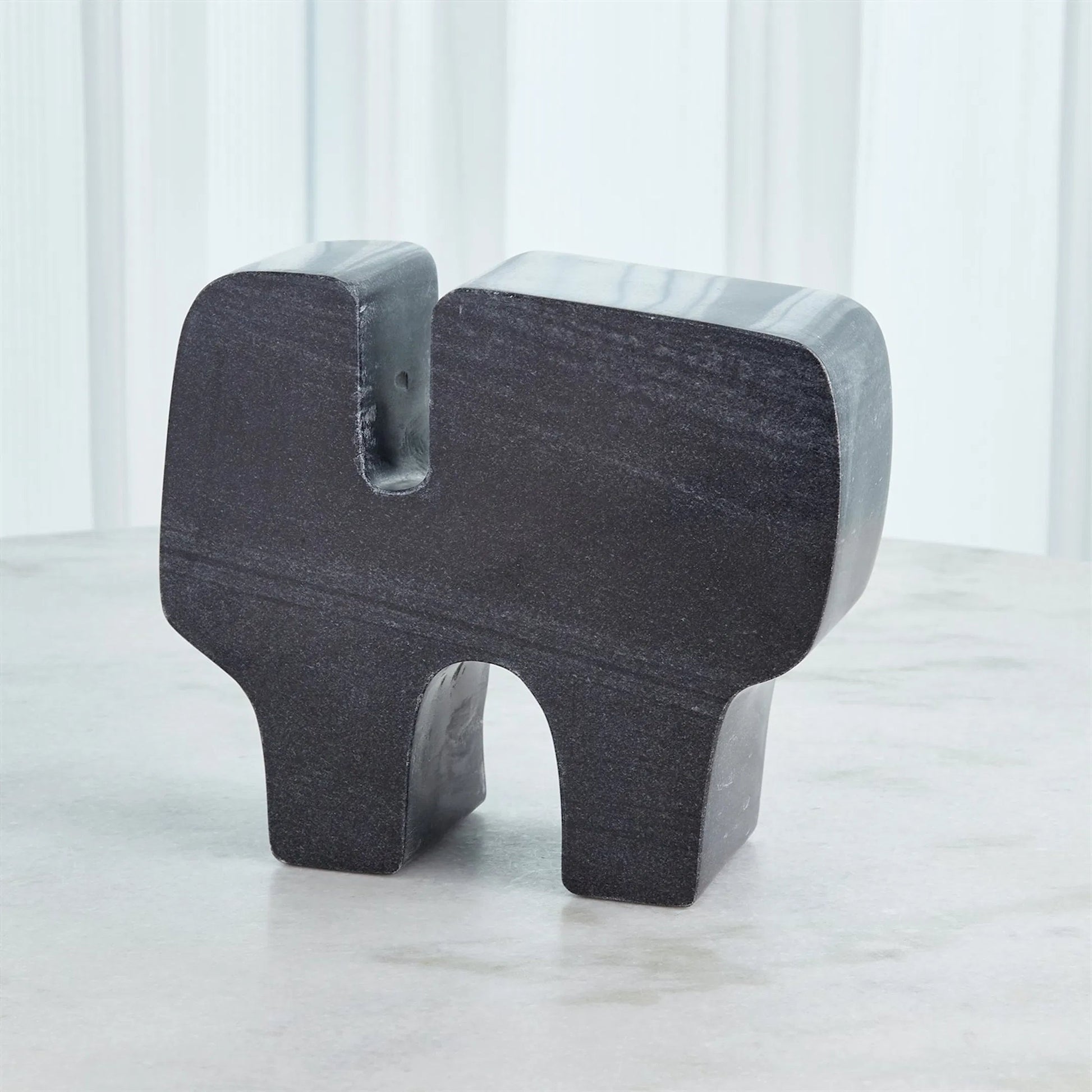 Abstract Marble Sculpture by Global Views. Made from banswara marble in a modern style.