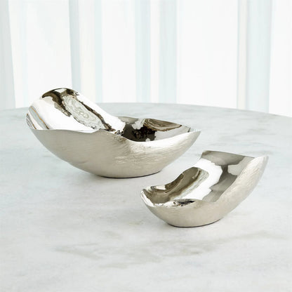 Free Form Bowl by Global Views. Made from brass in a modern style.