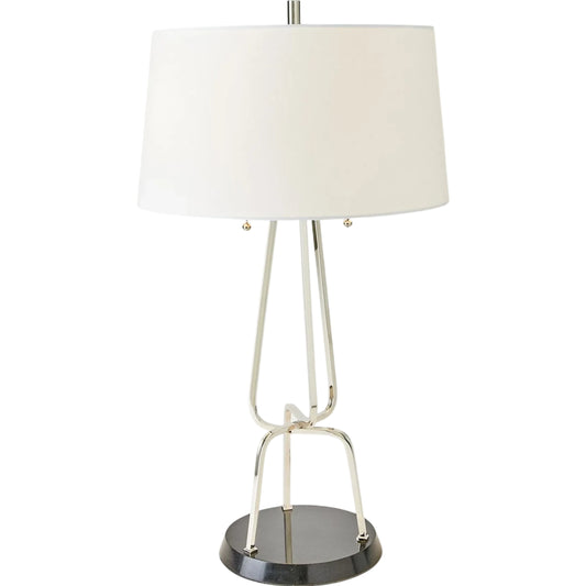 Intersecting Lamp by Global Views in nickel and brass. Made from unique in a unique style.