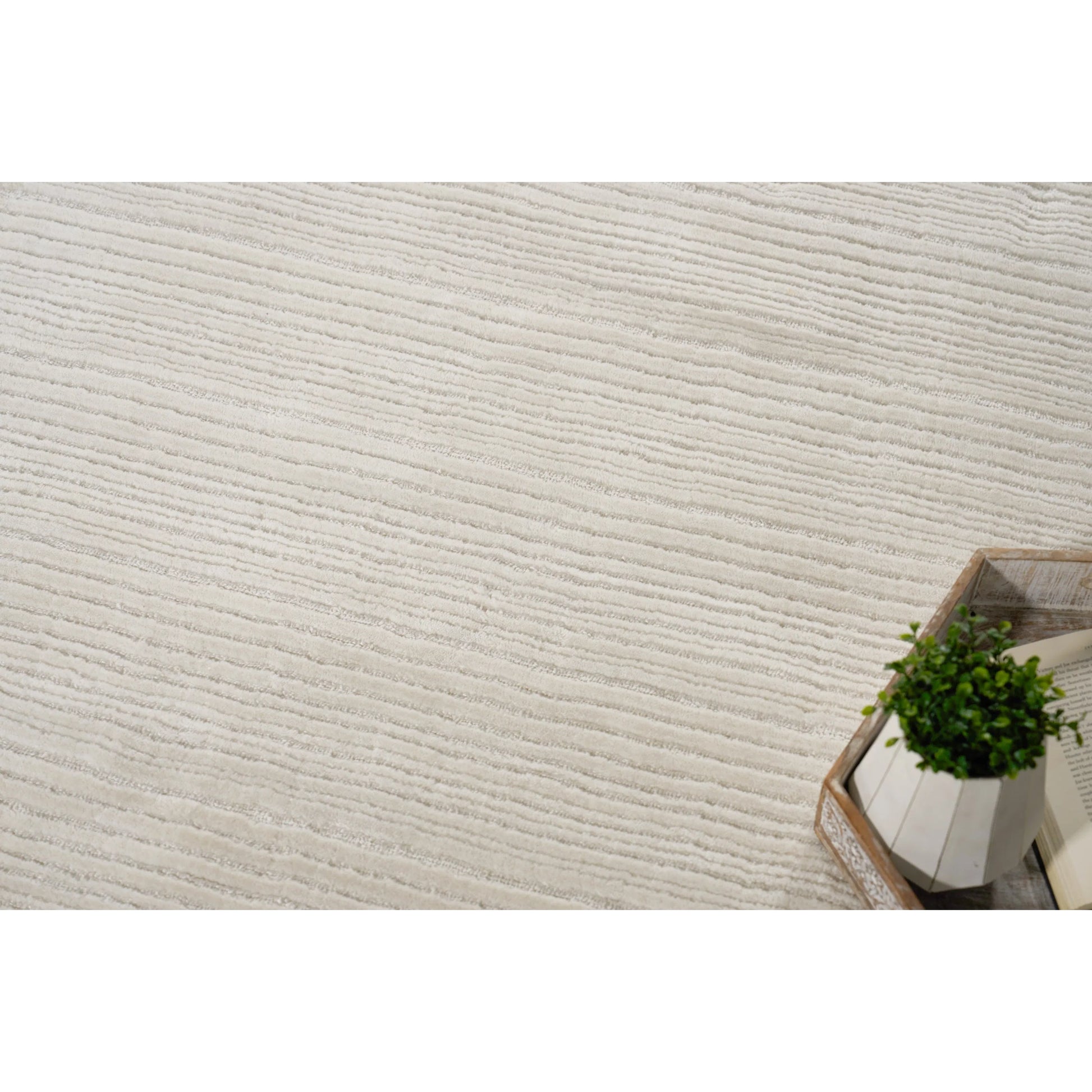 Cavallo Modern 7306 Rug by Exquisite Rugs in white. Made from nylon, wool in a uniqu