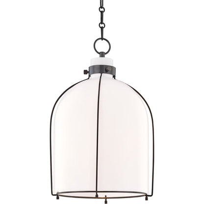 Eldridge B Pendant by Hudson Valley. Made from steel in a transitional style.
