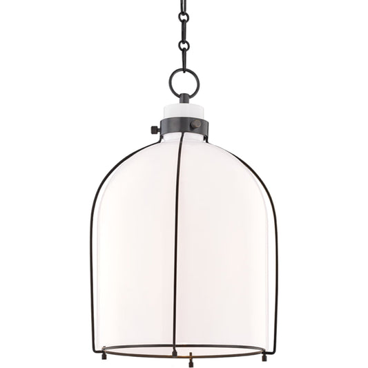 Eldridge B Pendant by Hudson Valley. Made from steel in a transitional style.