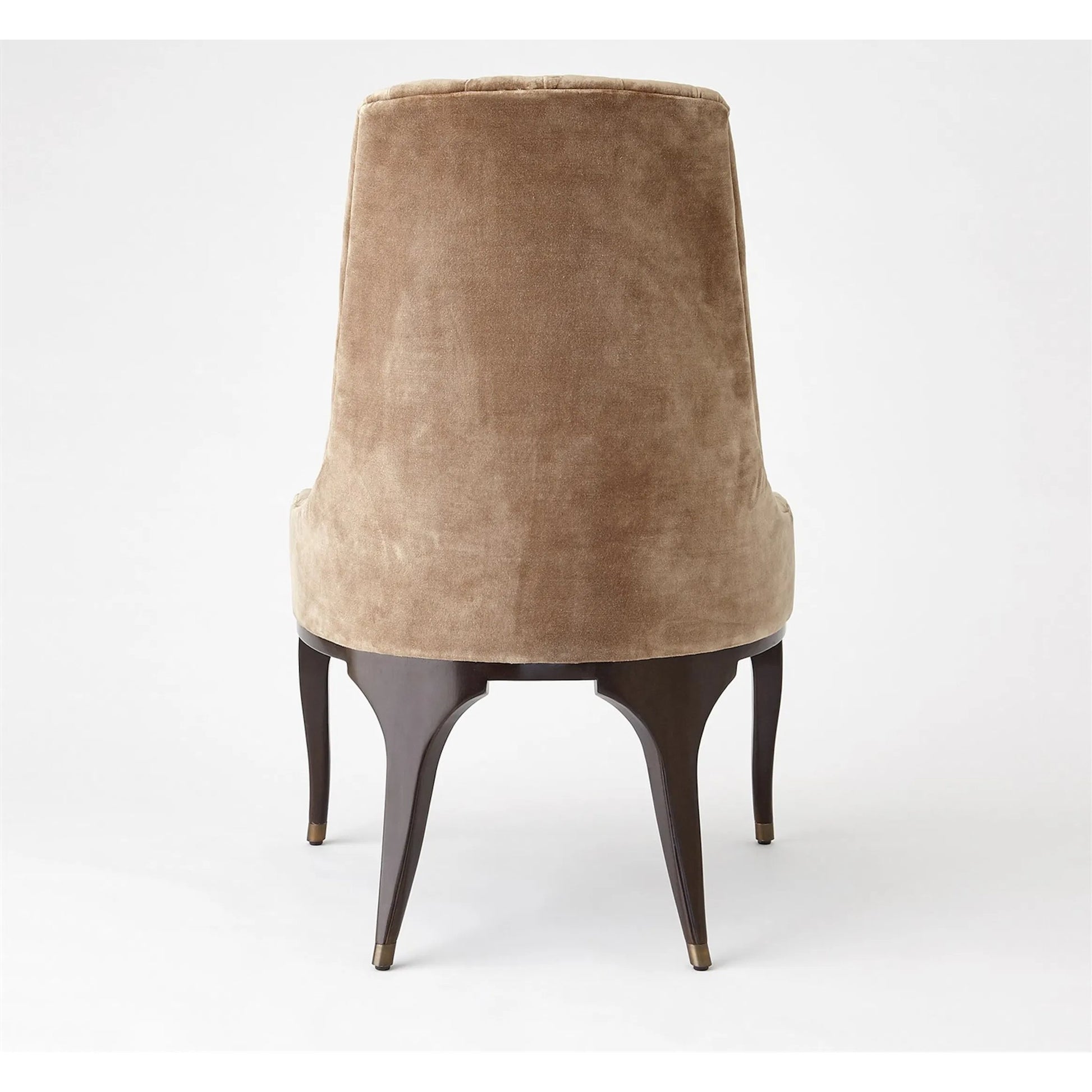Channel Walnut Tufted Dining Chair by Global Views in walnut, muslin and dark waxed oiled walnut. Made from unique in a traditional style.