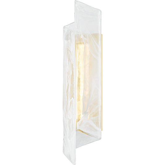 Greenville Wall Sconce by Hudson Valley in aged brass. Made from steel in a unique style.