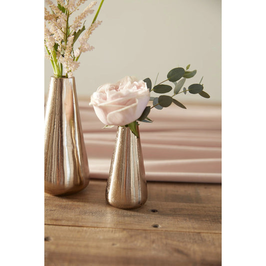 Lyric Budvase by Accent Decor in champagne. Made from metal in a modern style.