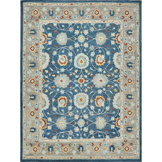 001 SI-2543421,SI-2543422,SI-2543423,SI-2543424,SI-2543425 | Primary Silo | Newport 7326 Rug by Exquisite Rugs in blue, gray. Made from new zealand wool in a unique style.