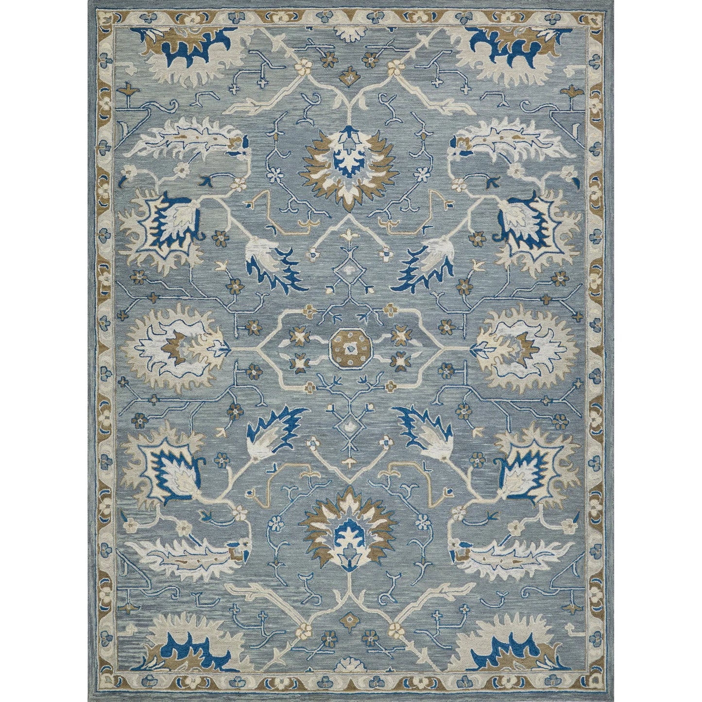 001 SI-2543434,SI-2543440,SI-2543441 | Primary Silo | Newport 7328 Rug by Exquisite Rugs in gray, blue. Made from new zealand wool in a unique style.