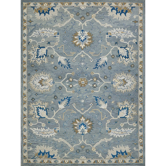 001 SI-2543434,SI-2543440,SI-2543441 | Primary Silo | Newport 7328 Rug by Exquisite Rugs in gray, blue. Made from new zealand wool in a unique style.