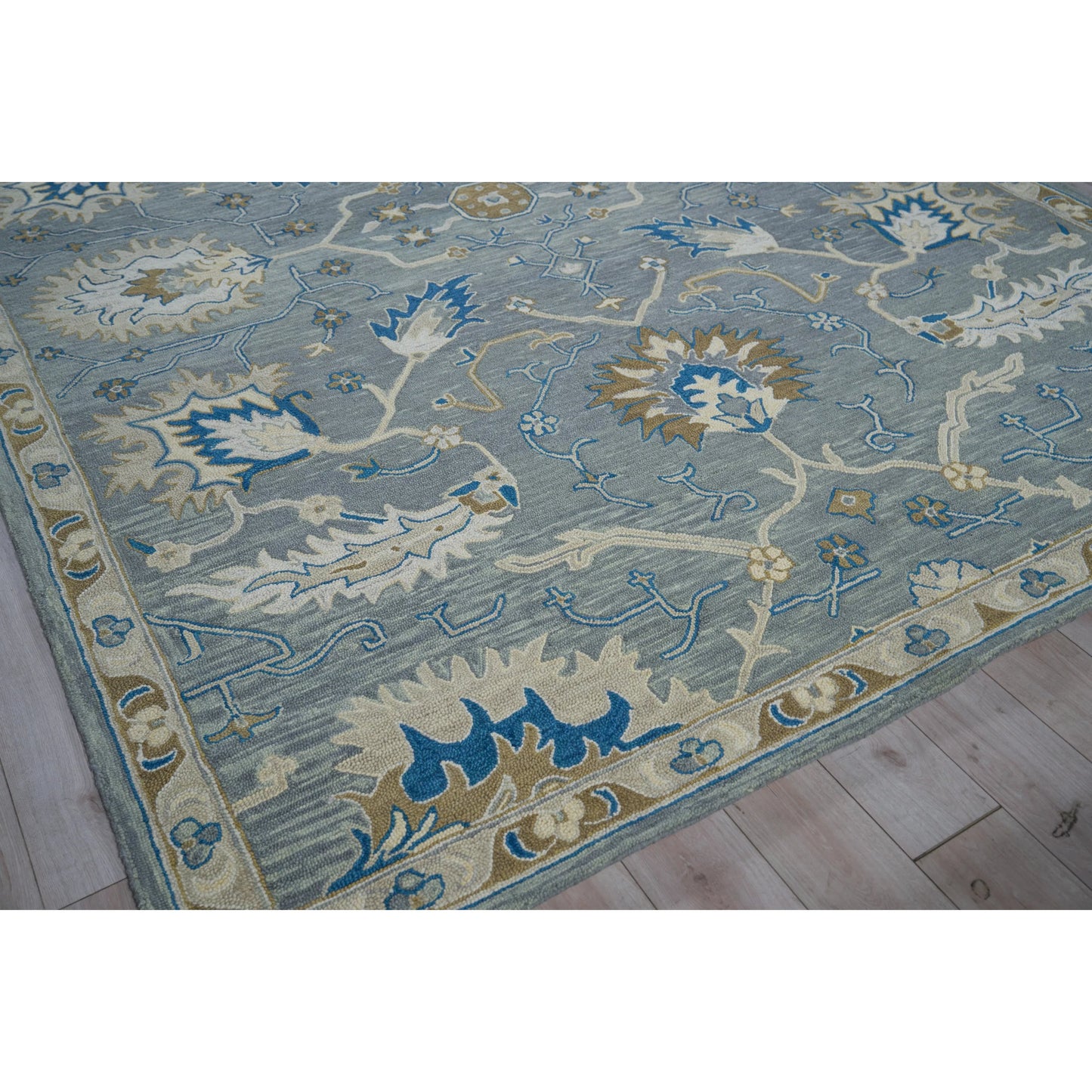 002 SI-2543434,SI-2543440,SI-2543441 | Additional Silo | Newport 7328 Rug by Exquisite Rugs in gray, blue. Made from new zealand wool in a unique style.
