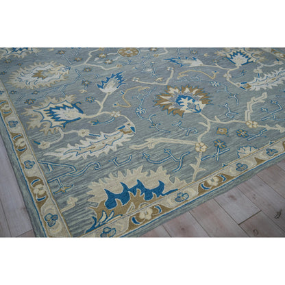 Newport 7328 Rug by Exquisite Rugs in gray, blue. Made from new zealand wool in a unique style.