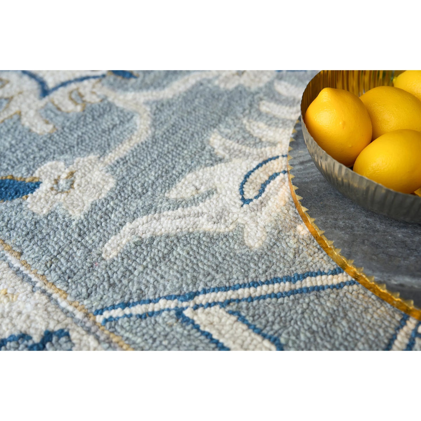 007 SI-2543434,SI-2543440,SI-2543441 | Lifestyle | Newport 7328 Rug by Exquisite Rugs in gray, blue. Made from new zealand wool in a unique style.