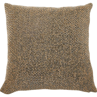 Bugle Beaded Pillow by Global Views in gold. Made from unique in a unique style.