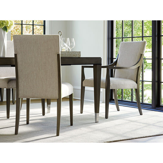 Saverne Upholstered Arm Chair by Lexington in natural. Made from unique in a transitional style.