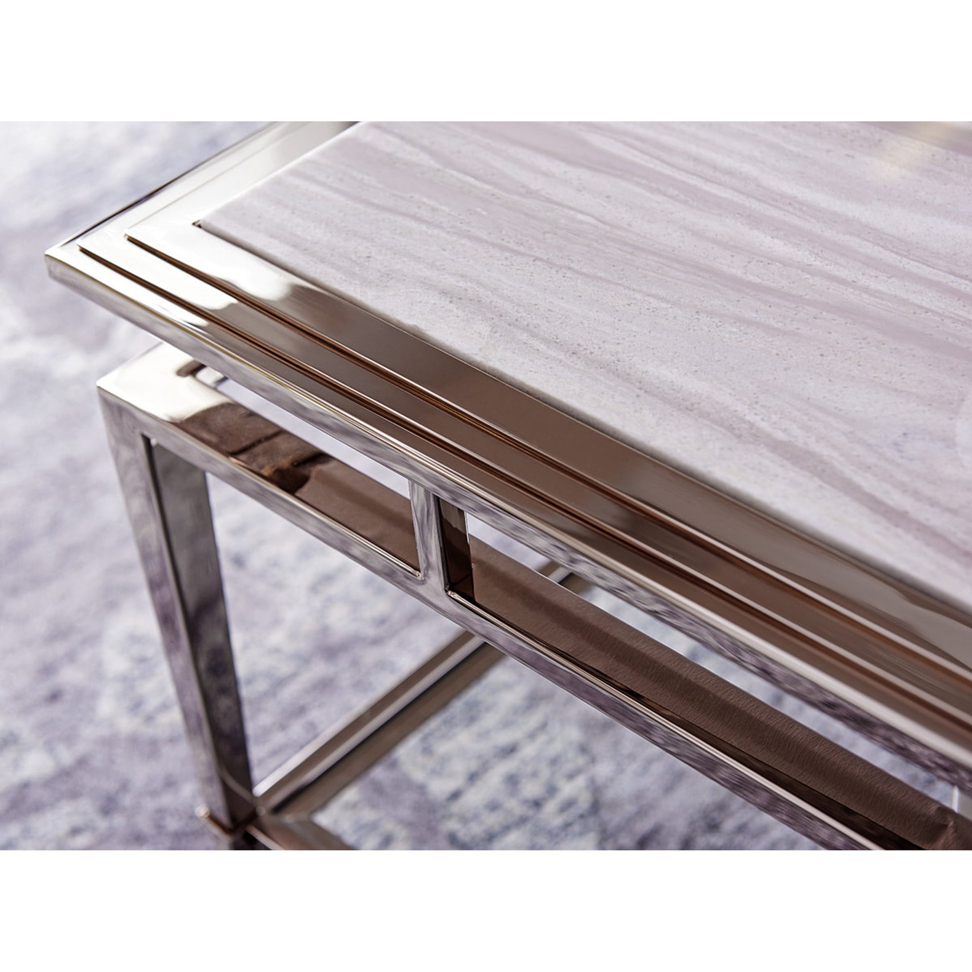 Athene Stainless Cocktail Table by Lexington. Made from unique in a transitional style.