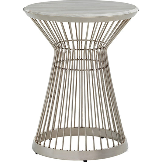 001 SR-835521 | Additional Silo | Martini Stainless Accent Table by Lexington in polished silver. Made from unique in a modern style.
