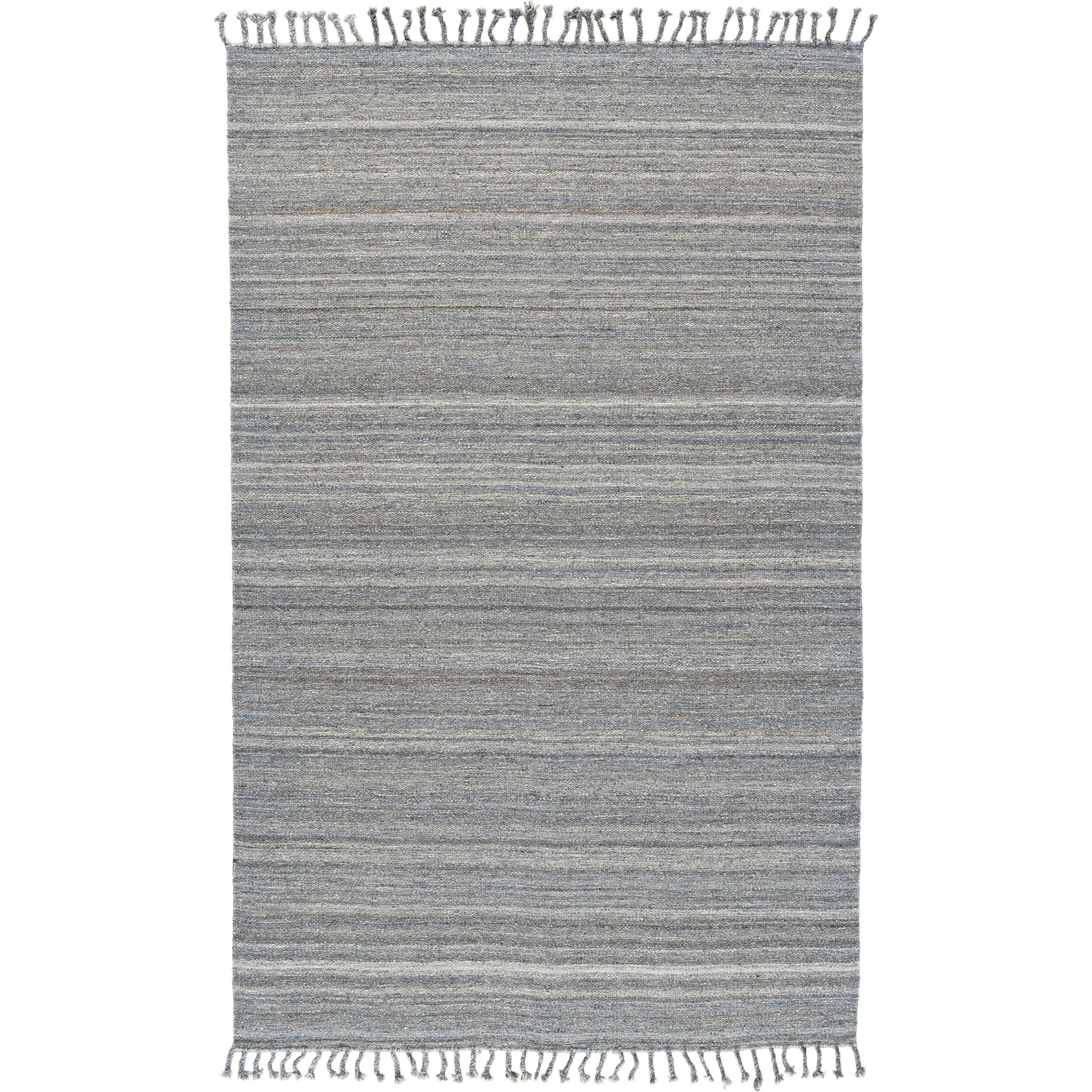 Brady Transitional Stripes Rug - 0736F by Feizy in gray, blue, ivory. Made from wool, cotton in a unique style.
