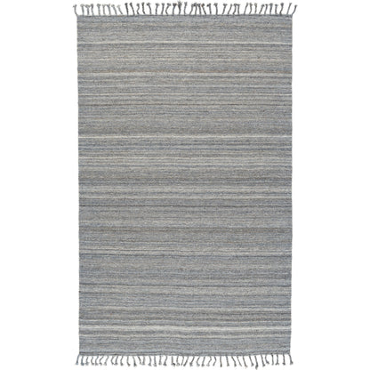 Brady Transitional Stripes Rug - 0736F by Feizy in gray, blue, ivory. Made from wool, cotton in a unique style.