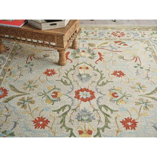 Newport 7331 Rug by Exquisite Rugs in beige. Made from new zealand wool in a unique style.