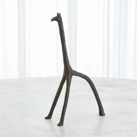 Iron Giraffe by Global Views in bronze. Made from unique in a modern style.