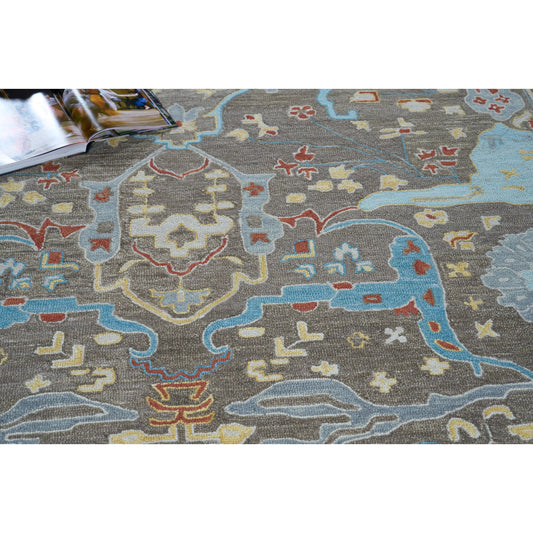 Hamilton 7334 Rug by Exquisite Rugs in taupe, multi. Made from new zealand wool in a unique style.