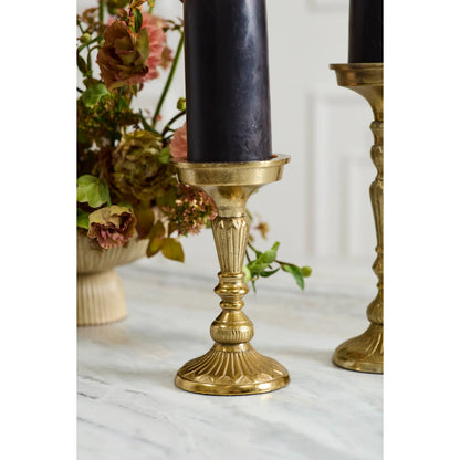 Epilogue Candleholder by Accent Decor in gold. Made from metal in a unique style.