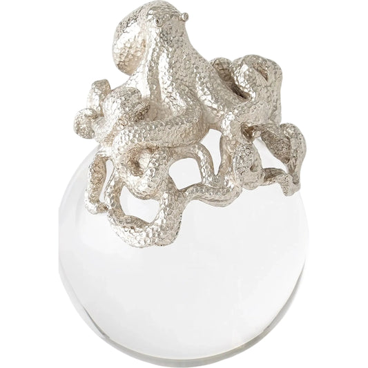 Octopus on Orb by Global Views in brass. Made from unique in a unique style.