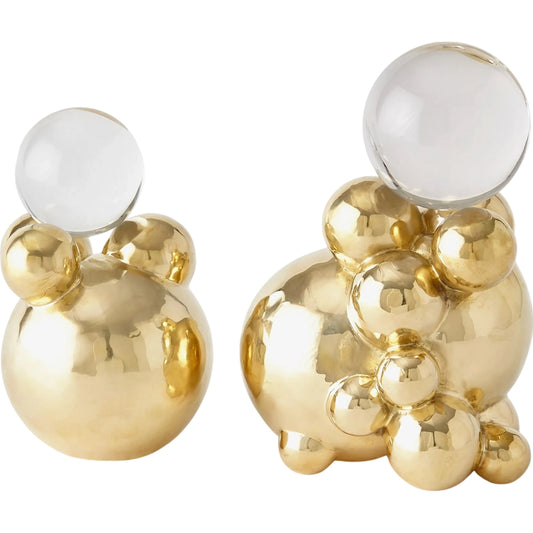 Bubble Orb Holder by Global Views in brass. Made from unique in a unique style.