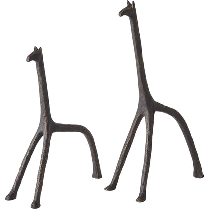 Iron Giraffe by Global Views in bronze. Made from unique in a modern style.