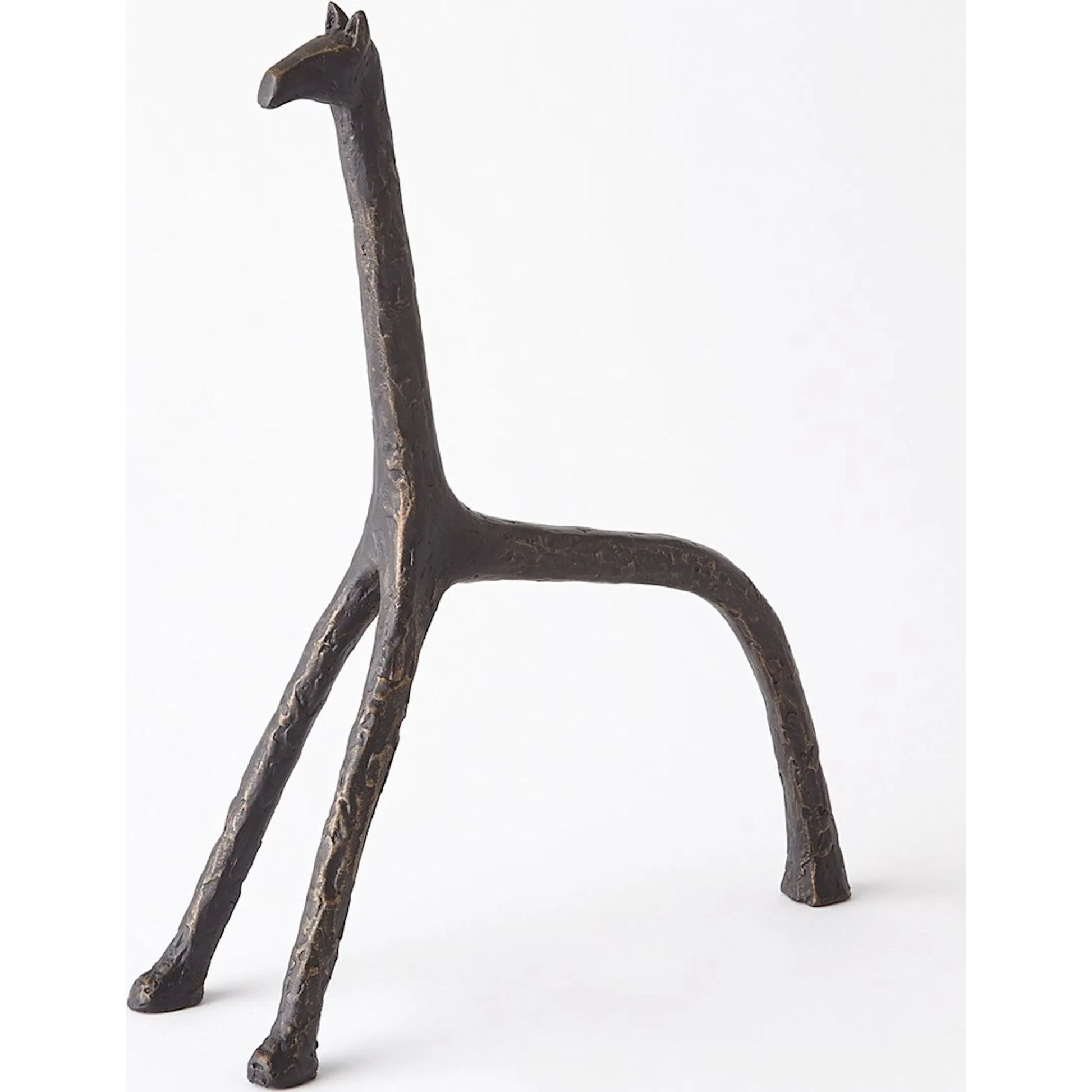 Iron Giraffe by Global Views in bronze. Made from unique in a modern style.