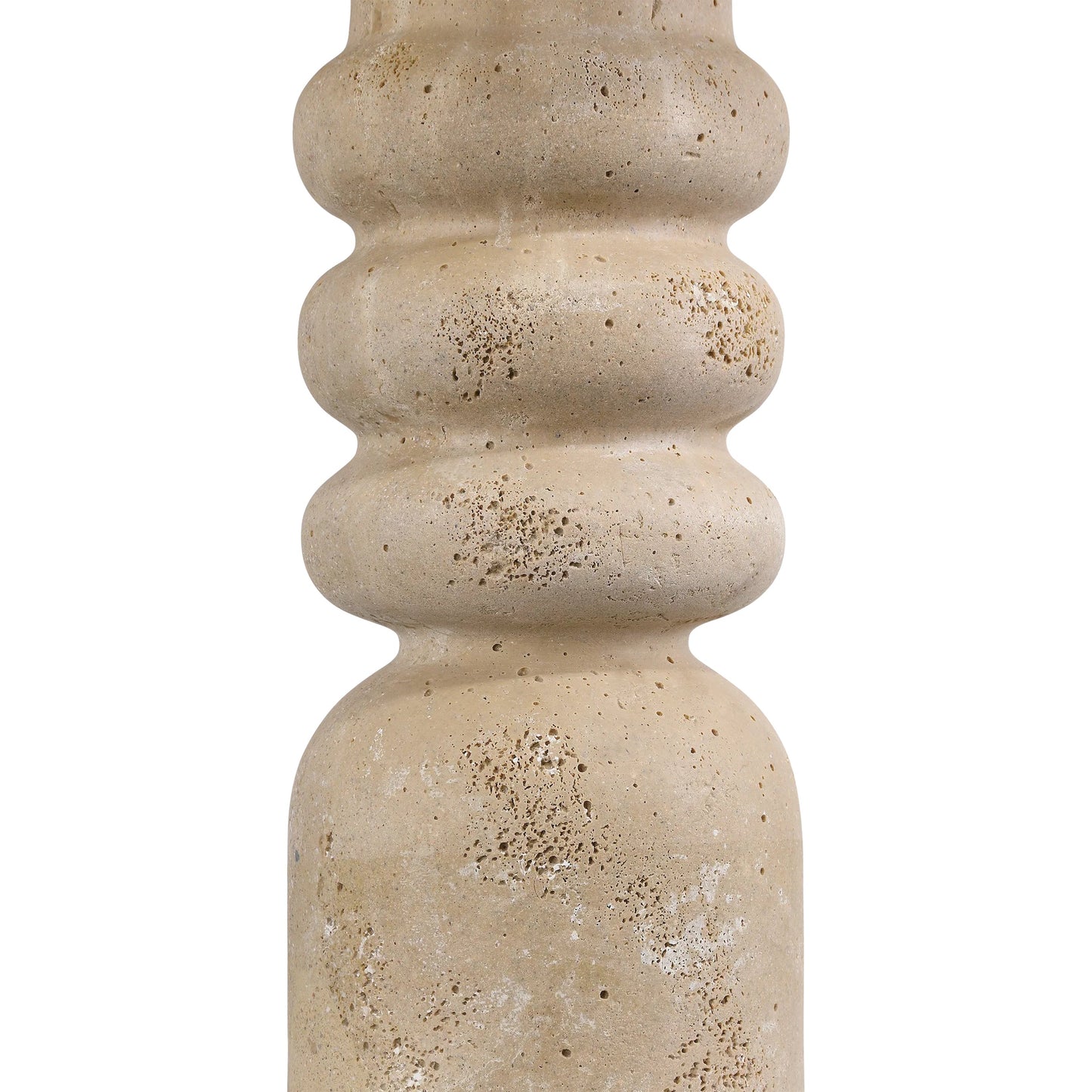 004 SI-2387137 | Closeup | Rocco Accent Table by Currey and Company in beige. Made from composite concrete in a transitional style.