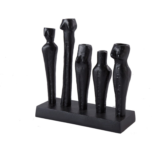 Thalia Budvase by Accent Decor in black. Made from metal in a modern style.