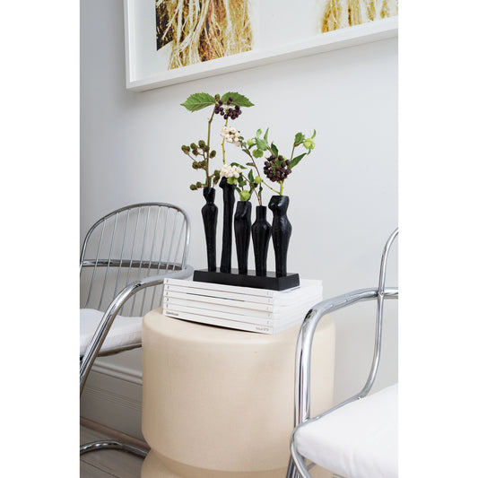 Thalia Budvase by Accent Decor in black. Made from metal in a modern style.