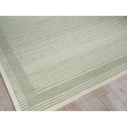 Dusseldorf 7343 Rug by Exquisite Rugs in sage green, ivory. Made from new zealand wool in a unique style.