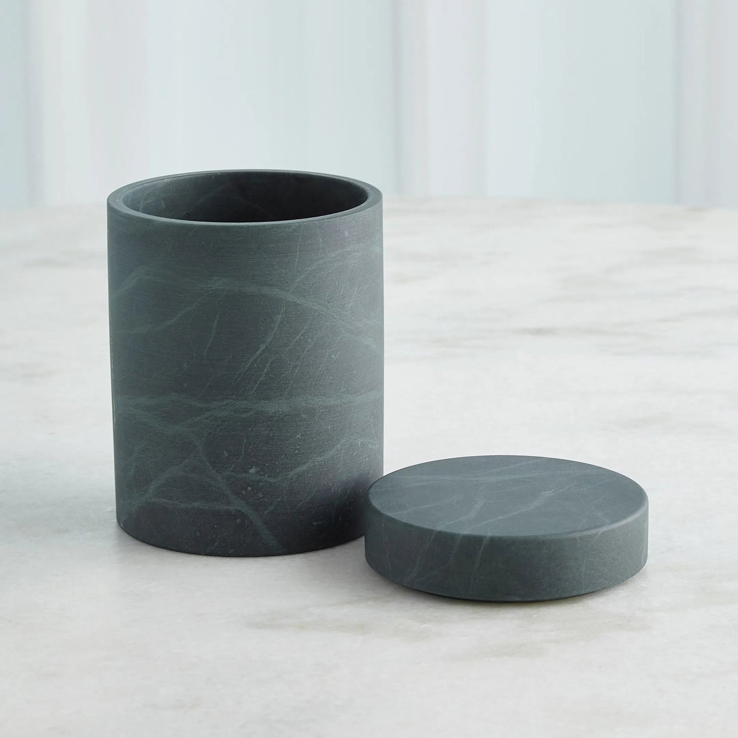 010 SI-2445764 | Additional Silo | Cilindro Alabaster Box by Global Views in black, green. Made from alabaster in a unique style.