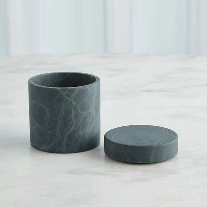 Cilindro Alabaster Box by Global Views in black, green. Made from alabaster in a unique style.