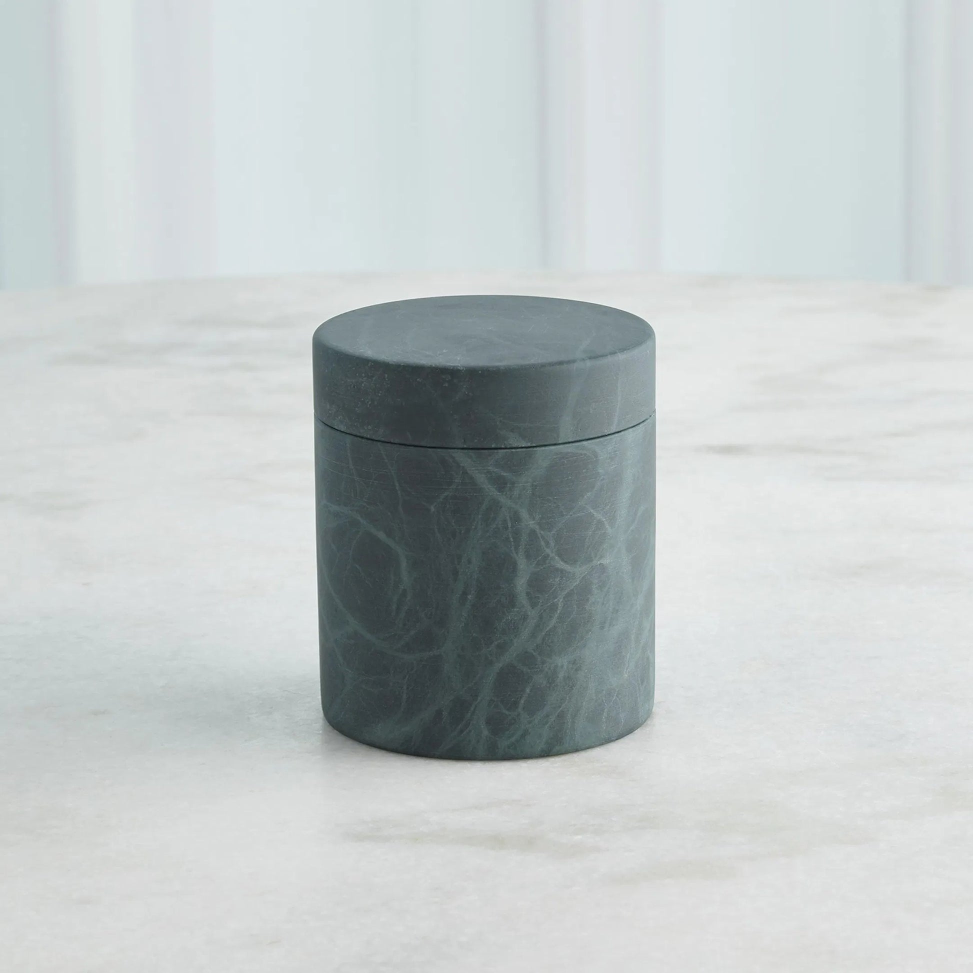 Cilindro Alabaster Box by Global Views in black, green. Made from alabaster in a unique style.