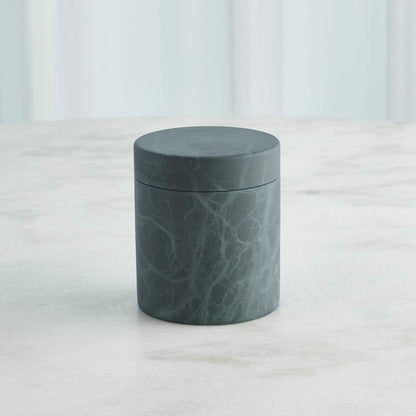 Cilindro Alabaster Box by Global Views in black, green. Made from alabaster in a unique style.